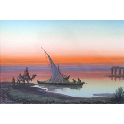 Vincent Manago - Orientalist Landscape (sunset)