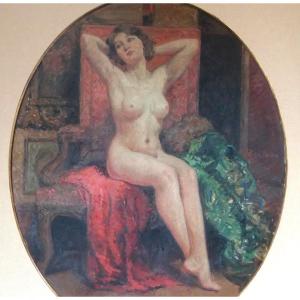 Emile Baes "nude In The Painter's Workshop"