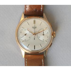 Heuer Pre-carrera Chronograph - 18k Rose Gold