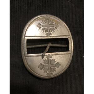 Giberne Banner Buckle Of The 2nd Company Musketeers Of The Maison Du Roi 1814.