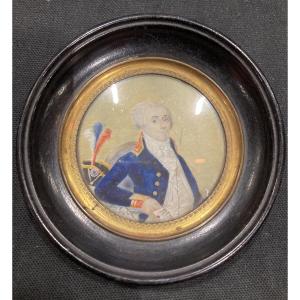 General Officer 1798. Miniature Portrait. Revolution/consulate/first Empire.