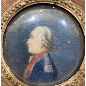 Miniature. Officer Of The King's Military Household Bodyguard. Louis XVI. Late 18th Century 