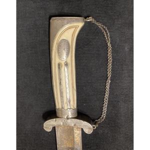 Hunting Dagger With Silver Fittings, Circa 1760. France.
