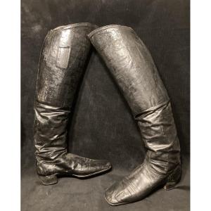 Paire De Bottes D’officier. First Empire.