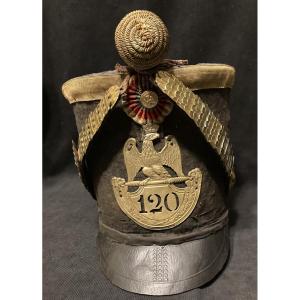 Officer's Shako Of The 120th Line Infantry Regiment. First Empire.