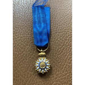 Miniature Knight's Cross Of The Order Of Reunion In Enameled Gold. First Empire.