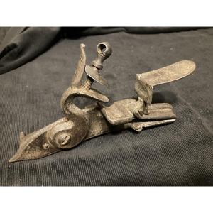 Flintlock Breechblock From A Rampart Rifle, Ancient Monarchy. 17th/18th Century.