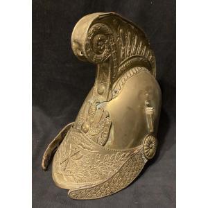 Firefighter's Helmet From The Commune Of F. Fourches. Second Empire.