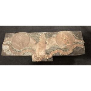 Eagle Whose Wings Are Surmounted By Napoleon I And Napoleon III. Printing Matrix.
