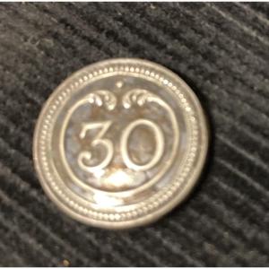 Small Button From The 30 Th 