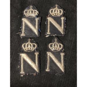 Ornaments Of 4 Surroussis Of Officer Of Chasseurs Of Light Infantry; Type 1812.