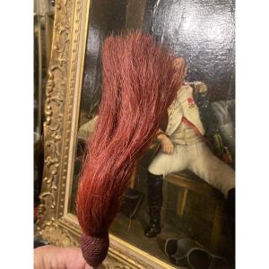 Plumet Troupe In Scarlet Hair For Shako Or Kepi. France . 19th Century .