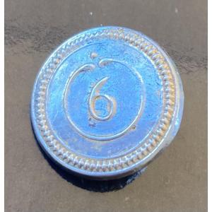 Small 17 Mm Button, Officer Of The 6th Dragon Regiment. First Empire.