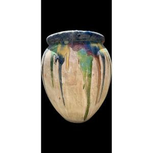 Antique Multicolored Jar.
