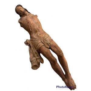 stupendo cristo in terracotta policroma del 1500