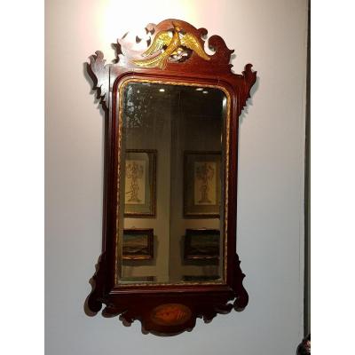 English Mahogany Mirror Around 1800