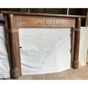 19th Century Cherry Wood Fireplace