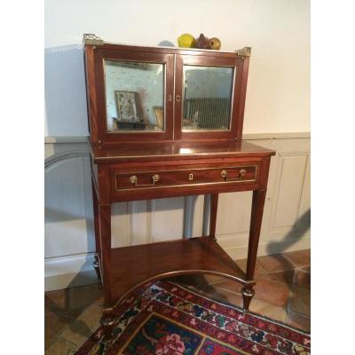 Bonheur Du Jour In Mahogany Veneer Late Eighteenth Early Nineteenth