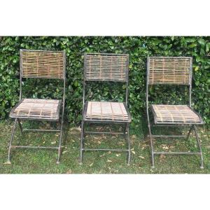 3 Folding Chairs, 20th Century 