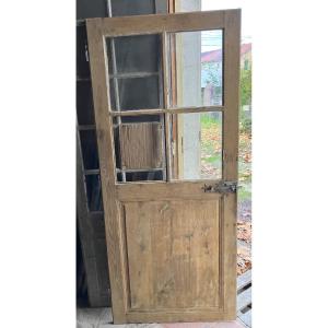 18th-century Oak Glass Door 