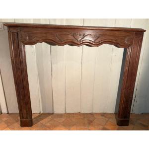 19th Century Cherry Wood Fireplace 