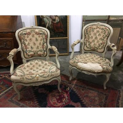 Pair Of Louis XV Cabriolets