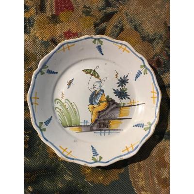 Eighteenth Nevers Earthenware Plate