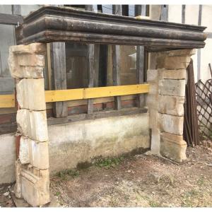 XIVth Gothic Fireplace