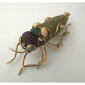 Iradj Mini Jade Brooch