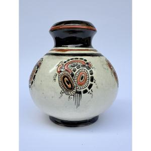Maurice Dufresne (1876 - 1955) Vase Boch Keramis 