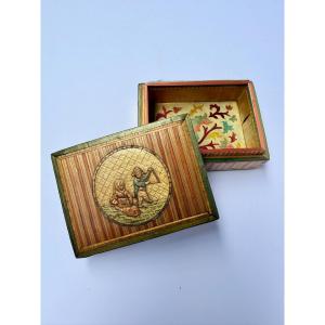 Straw Marquetry Fly Box - 18th Century