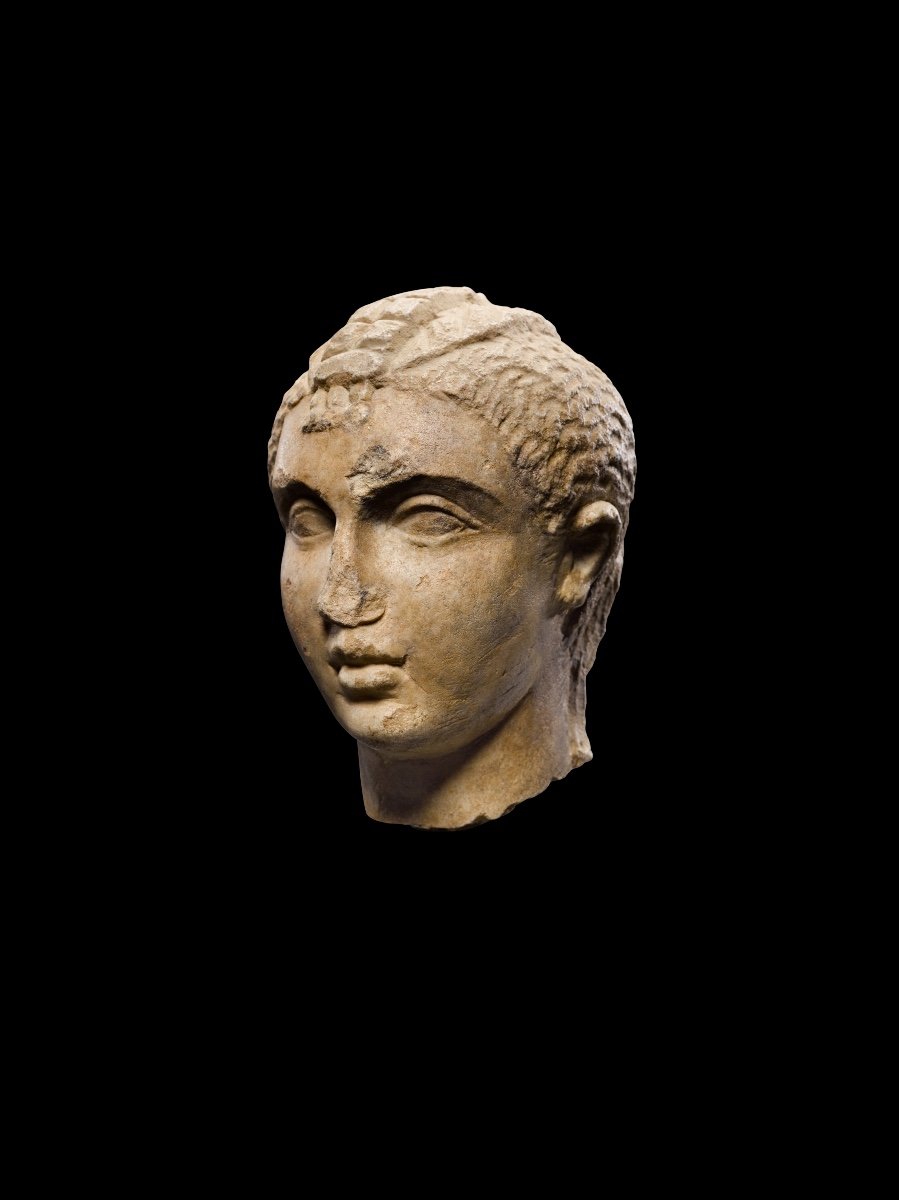 Ritratto romano di una testa di fanciulla, Roma, II secolo-photo-2