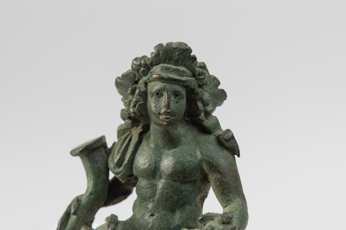 Figura Romana in bronzo di Dioniso, I secolo A.C.-photo-3