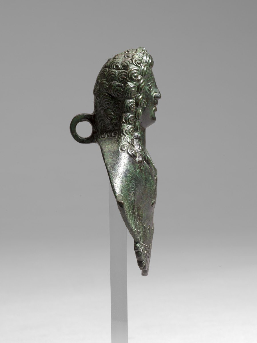 Buste Applique Gallo-romain, Empire Romain, IIIe/4e Siècle Après J.-c.-photo-3