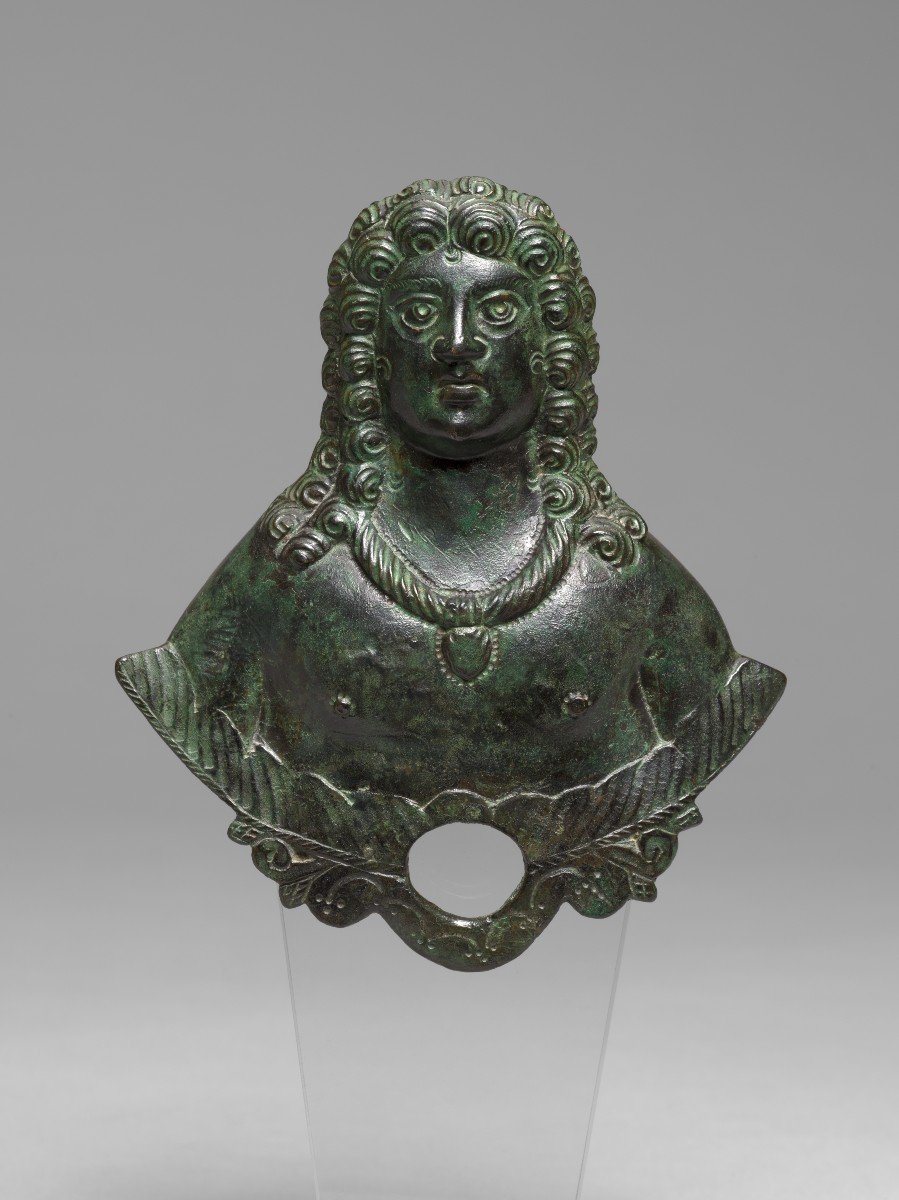 Buste Applique Gallo-romain, Empire Romain, IIIe/4e Siècle Après J.-c.