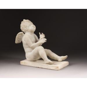 Attr. Bertel Thorvalsden (1770-1844) - Cupidon Ailé Italie, XIXe Siècle