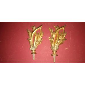 Pair Of Decorative Elements, Curtain Tiebacks, 19th Time.