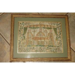 Holy Shroud In Embroidered Fabric, 18th Time.