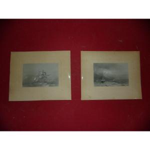 Two Marines, 19th Century Drawings.
