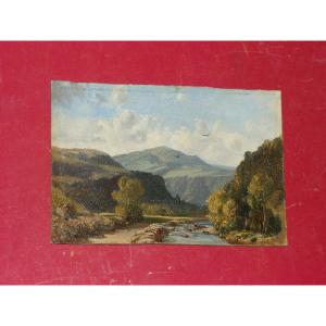 View Of A "gave", 19th Century Painting.