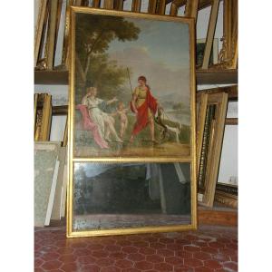 Neoclassical Galante Scene, Trumeau, Late 18th Century.