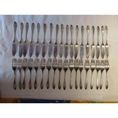 Service Parts Fish 18 (forks And Knives), Christofle.