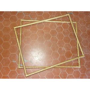 Pair Of 19th Century Frames, In Golden Wood.