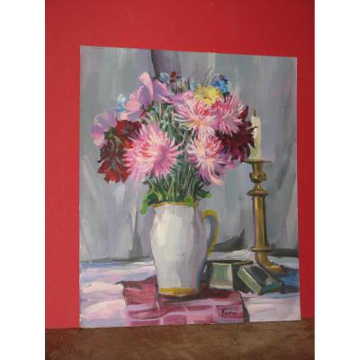 Painting, Flower Bouquet, 20th.