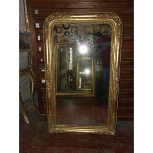 Louis Philippe Mirror, 19th Century, In Gilded Wood.