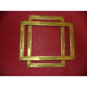 Pair Of 19th Century Frames, In Gilded Wood.