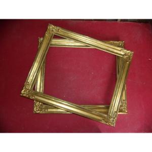 Pair Of 19th Century Frames, In Gilded Wood.