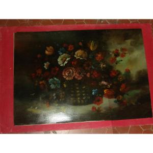 Large Bouquet Of Flowers, Painting From The 1930s.