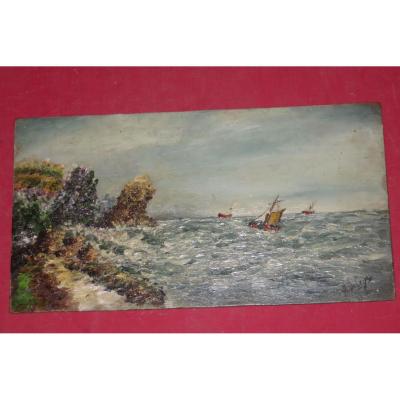 Petite Marine, tableau époque début 20ème.