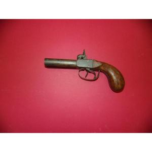 Double-barreled Percussion Pistol, 19th Century.